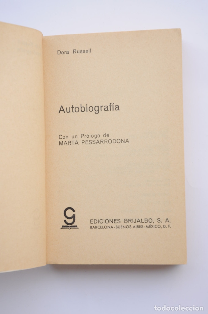 Libros: Autobiograf&iacute;a - RUSSELL, Dora - Foto 2
