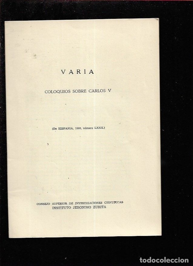 Libros: VARIA. COLOQUIOS SOBRE CARLOS V - VARIOS - Foto 1