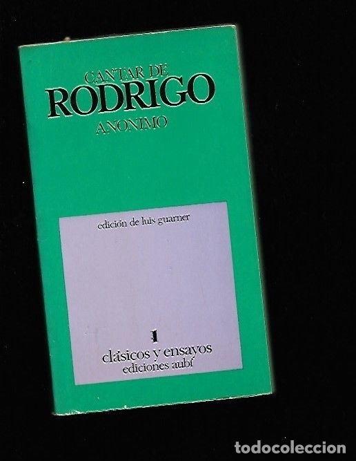 Libros: CANTAR DE RODRIGO - ANONIMO (EDICION DE LUIS GUARNER) - Foto 2