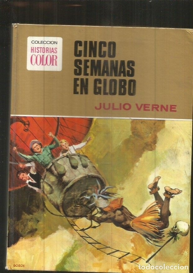 Libros: CINCO SEMANAS EN GLOBO - VERNE, JULIO - Foto 2