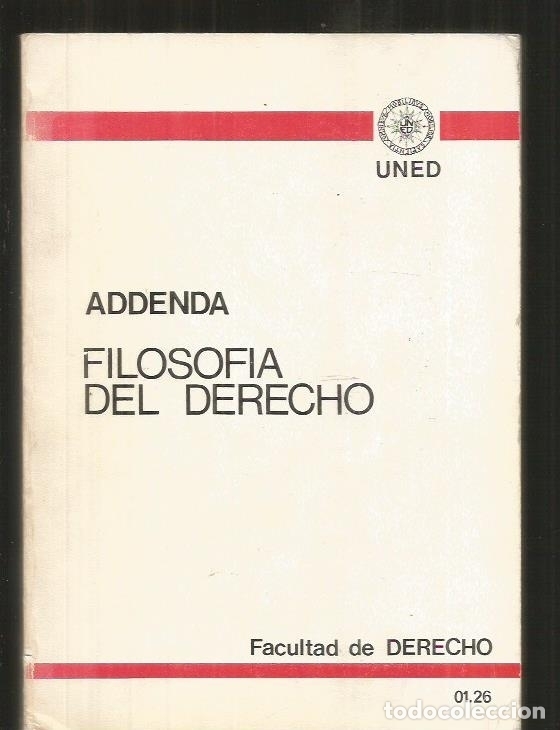Libros: FILOSOFIA DEL DERECHO. ADDENDAS - VARIOS - Foto 3