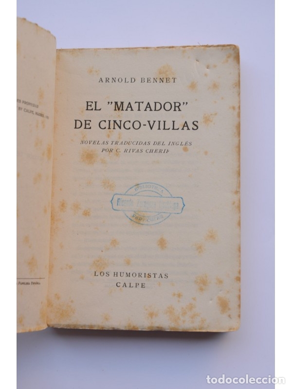 Libros: El matador de Cinco-Villas - ARNOL-BENNET, Enoch - Foto 2
