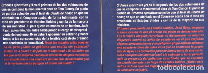 Libros: Libro &Oacute;rdenes Ejecutivas, n&ordm; 1 y n&ordm; 2, Tom Clancy, Editorial Planeta (precio de los dos libros) - Foto 2