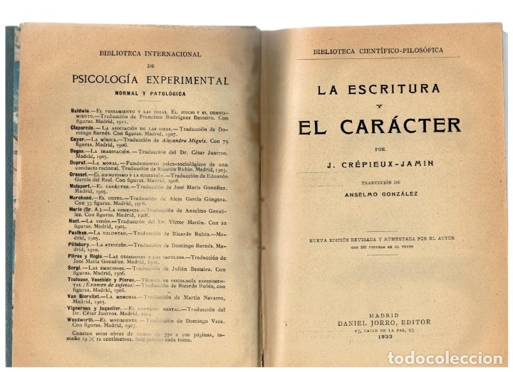 Libros: La escritura y el car&aacute;cter - CR&Eacute;PIEUX-JAMIN, Jules - Foto 2