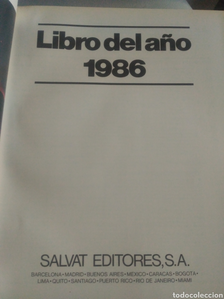 Libros: Libro del a&ntilde;o 1986 .Editorial Salvat - Foto 3