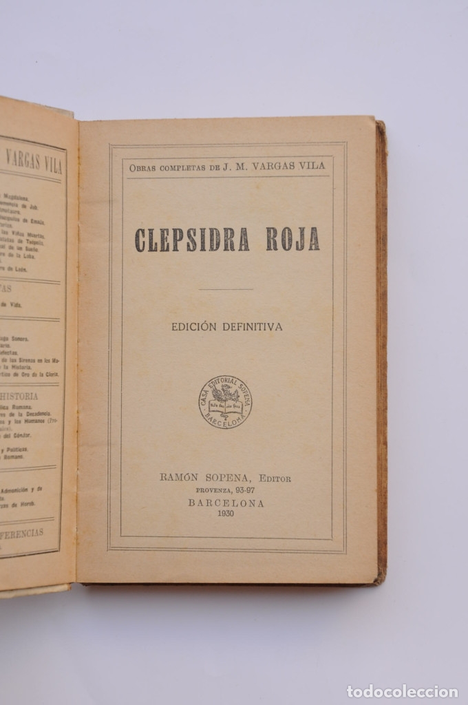Libros: Cl&eacute;psidra Roja - VARGAS VILA, Jos&eacute; Mar&iacute;a - Foto 2