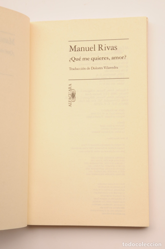 Libros: &iquest;Qu&eacute; me quieres amor? - RIVAS, Manuel - Foto 3