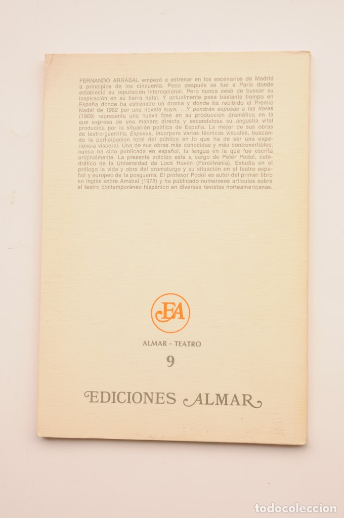 Libros: ... Y pondr&aacute;n esposas a las flores - ARRABAL, Fernando - Foto 3