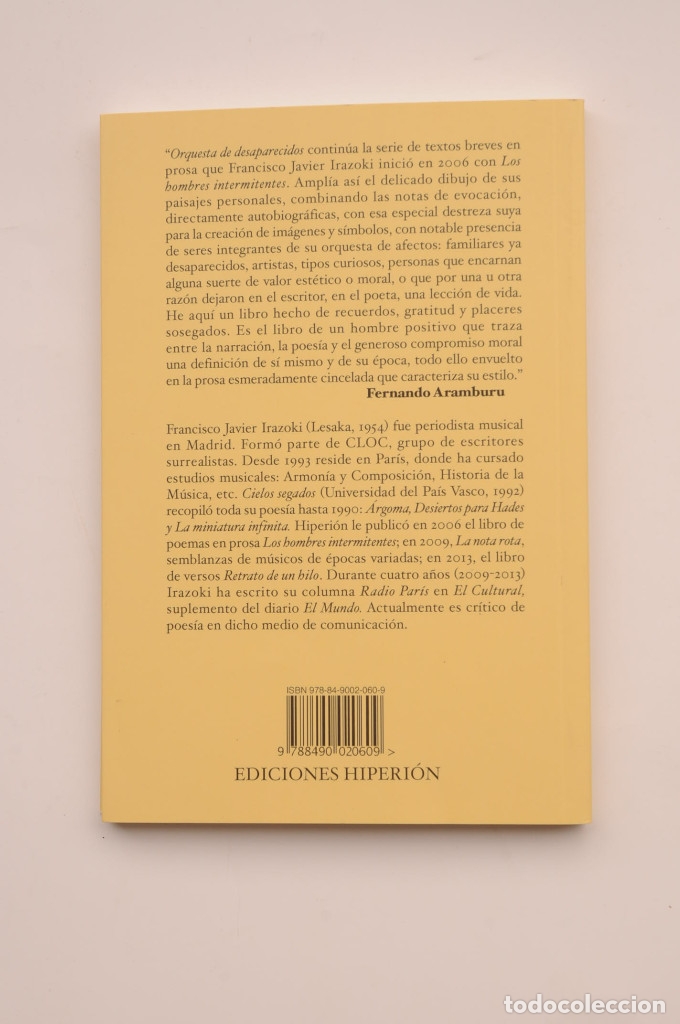 Libros: Orquesta de desaparecidos - IRAZOKI, Francisco Javier - Foto 3