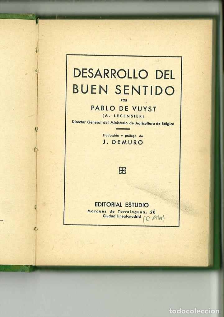 Libros: DESARROLLO DEL BUEN SENTIDO. Pablo de Vuyst - Foto 2