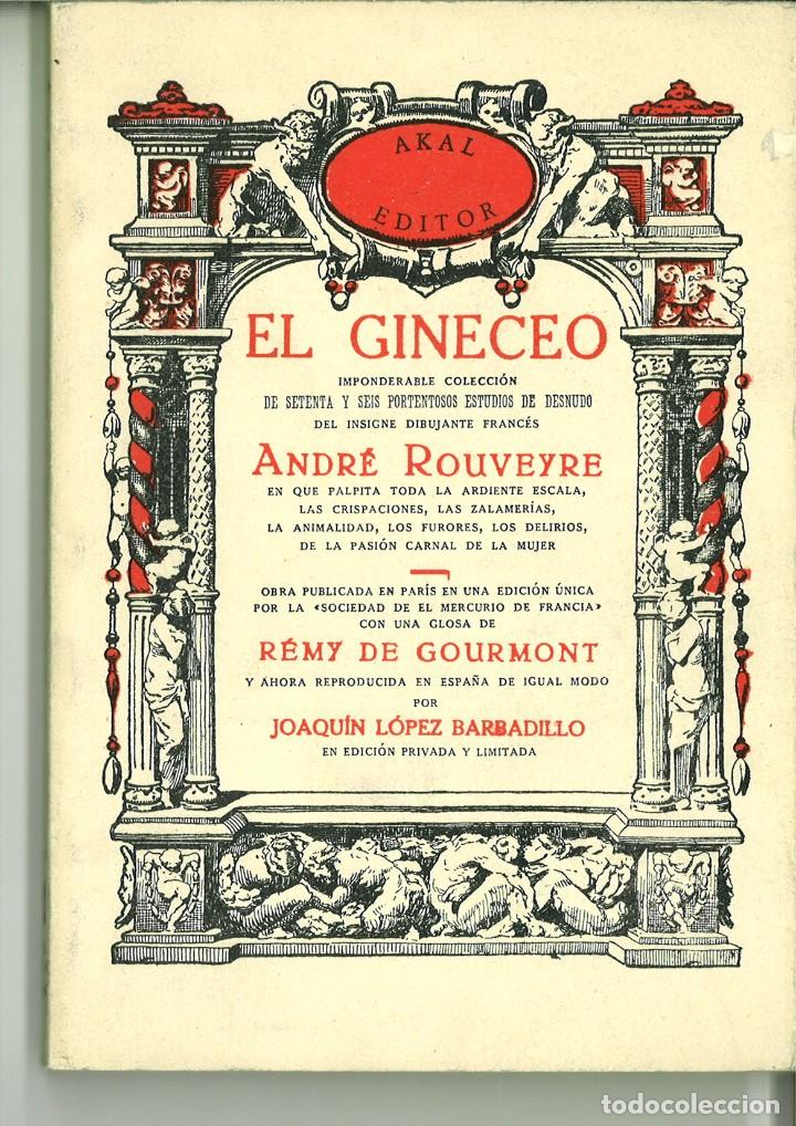 Libros: EL GINECEO. Andr&eacute; Rouveyre - Foto 1