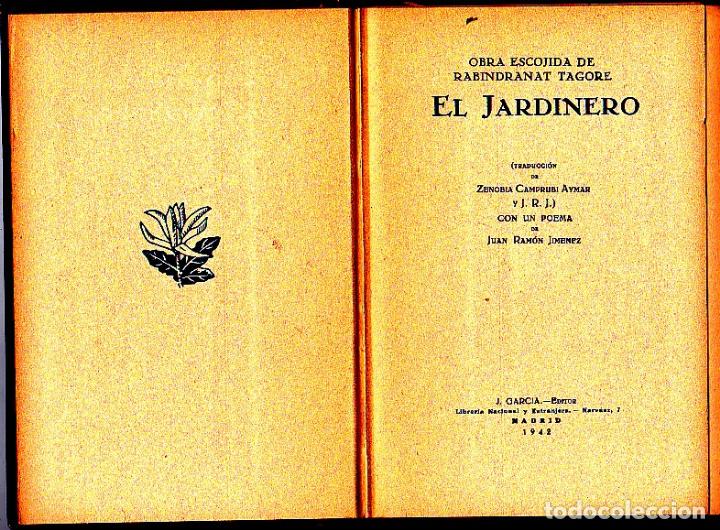 Libros: OBRA ESCOGIDA. EL JARDINERO. - TAGORE, Rabindranath. - Foto 1