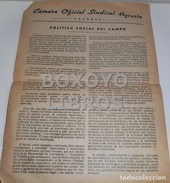 B&uuml;cher: C&Aacute;MARA OFICIAL SINDICAL AGRARIA. Circular sobre Pol&iacute;tica Social del Campo