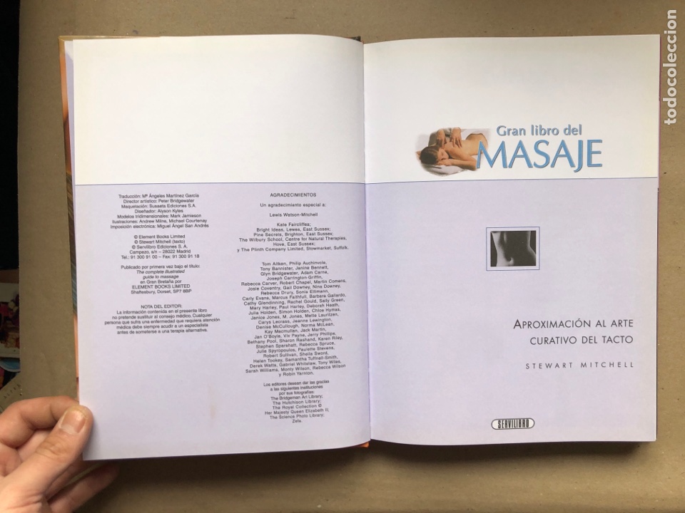 Libros: GRAN LIBRO DEL MASAJE. STEWART MITCHELL. SERVILIBRO EDICIONES. - Foto 2
