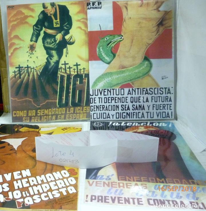 Livros em segunda m&atilde;o: CARTELES DE LA GUERRA CIVIL (4 COPIAS DE LOS ORIGINALES PLASTIFICADOS-LOTE N&ordm;4)