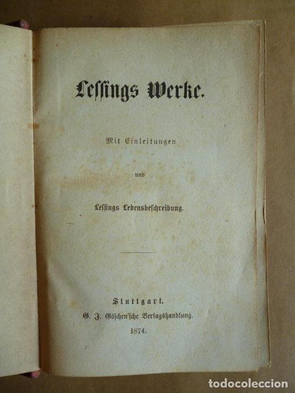 Libros: Lessings Werke. - Lessing. - Foto 3