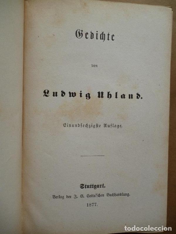 Libros: Gedichte. - Ludwig Uhland. - Foto 3