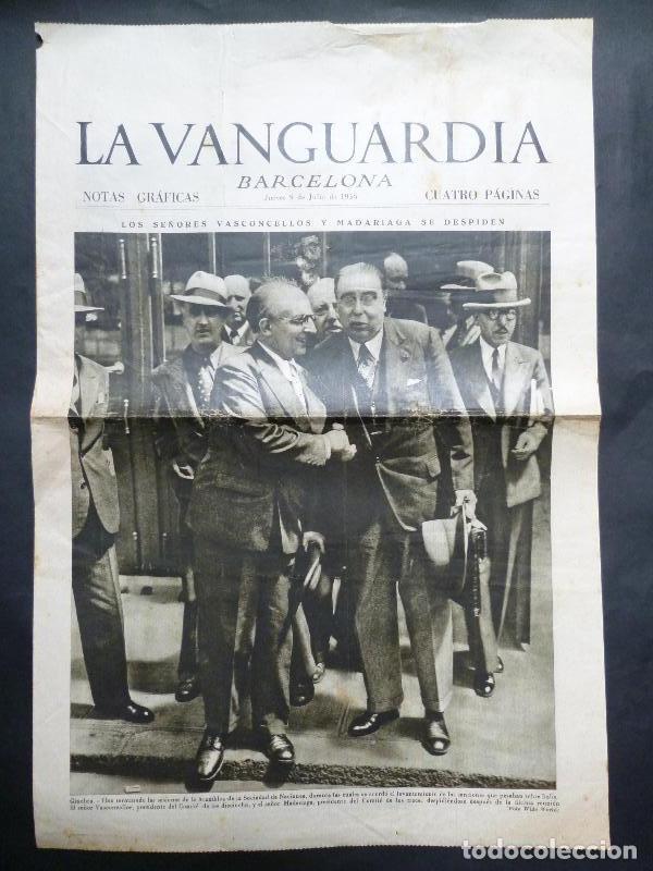 Libros: La Vanguardia. 9 de Julio de 1936. - - Foto 1