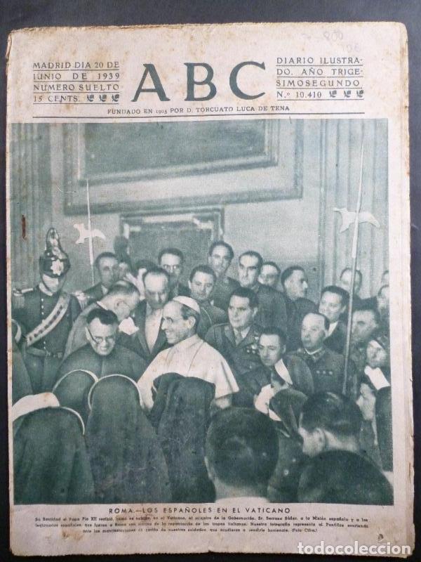 Libros: ABC. Diario Ilustrado. Madrid, 20 de junio 1939. - - Foto 1