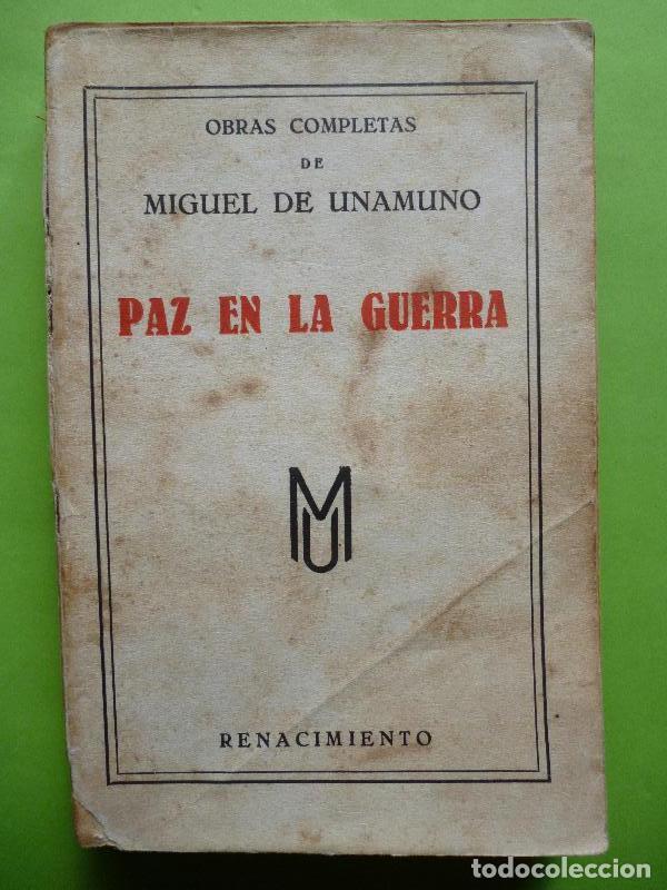Libros: Paz en la Guerra. - Unamuno, Miguel de. - Foto 1