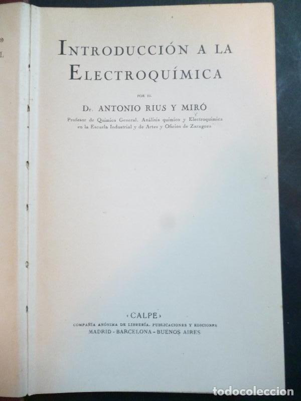 Libros: Introducci&oacute;n a la Electroqu&iacute;mica. - Rius y Mir&oacute;, Antonio. - Foto 2