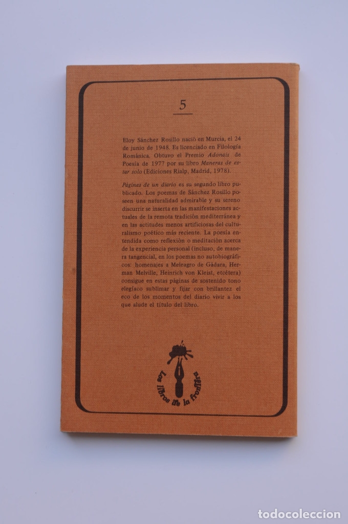 Libros: P&aacute;ginas de un diario - S&Aacute;NCHEZ ROSILLO, Eloy - Foto 3