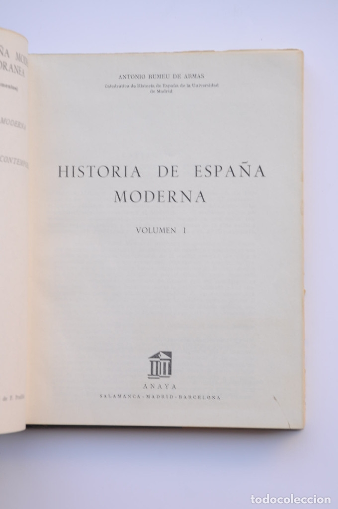 Libros: Historia de Espa&ntilde;a Moderna - RUMEU DE ARMAS,&nbsp; - Foto 3