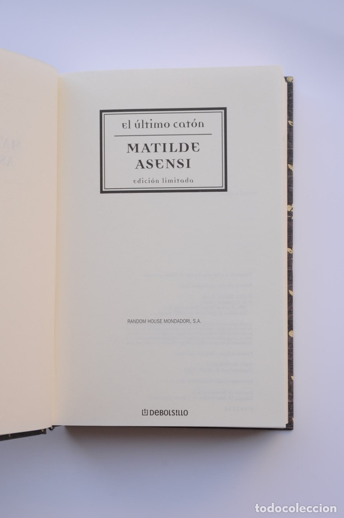 Libros: El &uacute;ltimo Cat&oacute;n - ASENSI, Matilde - Foto 2