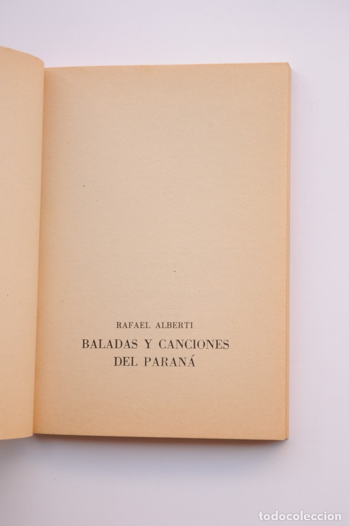 Libros: Baladas y canciones del Paran&aacute; - ALBERTI, Rafael - Foto 2
