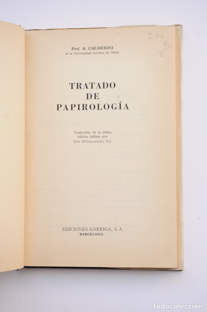 Libros: Tratado de papirolog&iacute;a - CALDERINI, A. - Foto 3