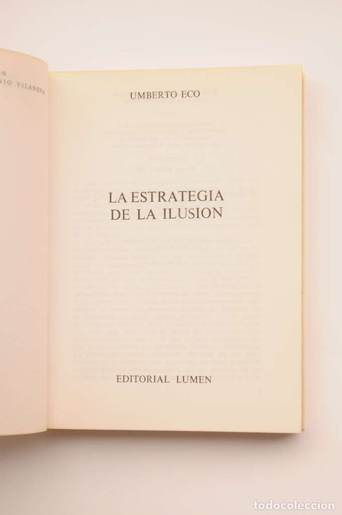 Libros: La estrategia de la ilusi&oacute;n - ECO, Umberto - Foto 2