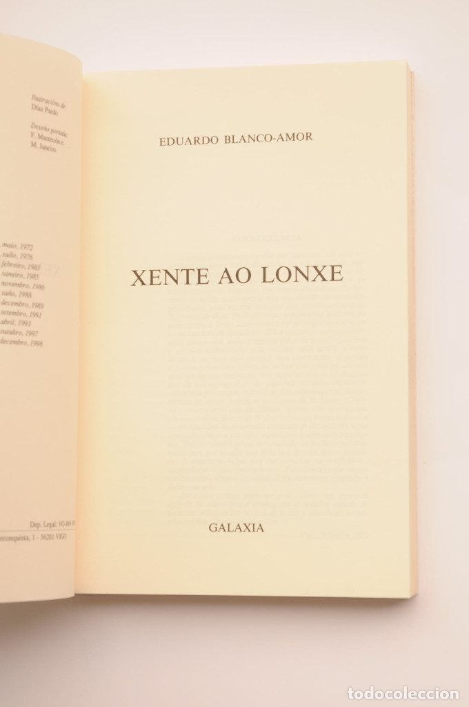 Libros: Xente ao lonxe - BLANCO-AMOR, Eduardo - Foto 2