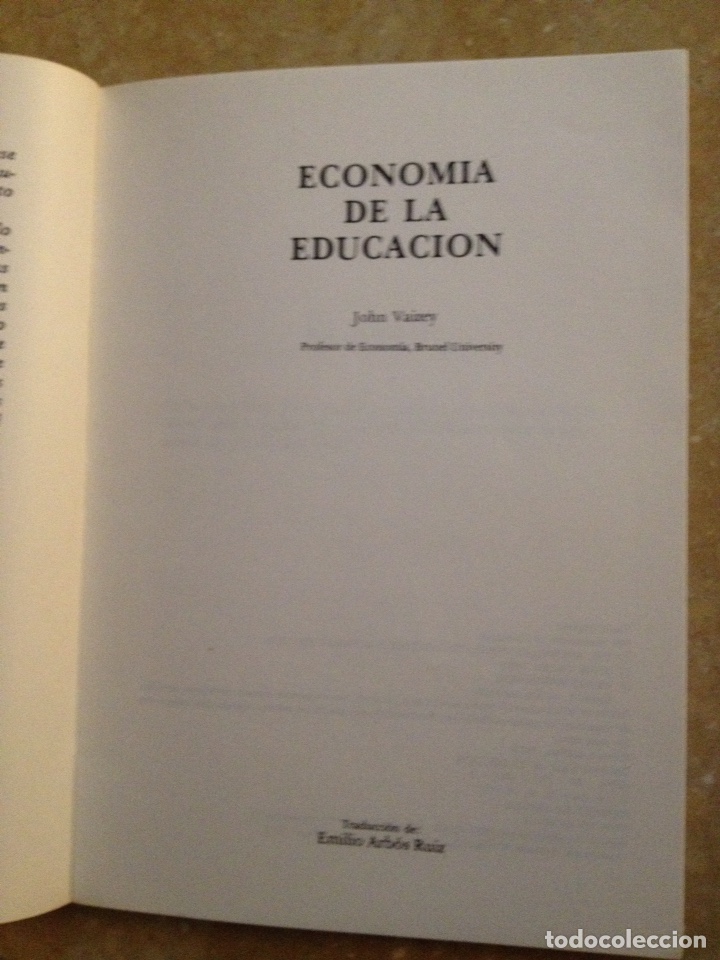 Libros: Econom&iacute;a de la educaci&oacute;n (John Vaizey) - Foto 2