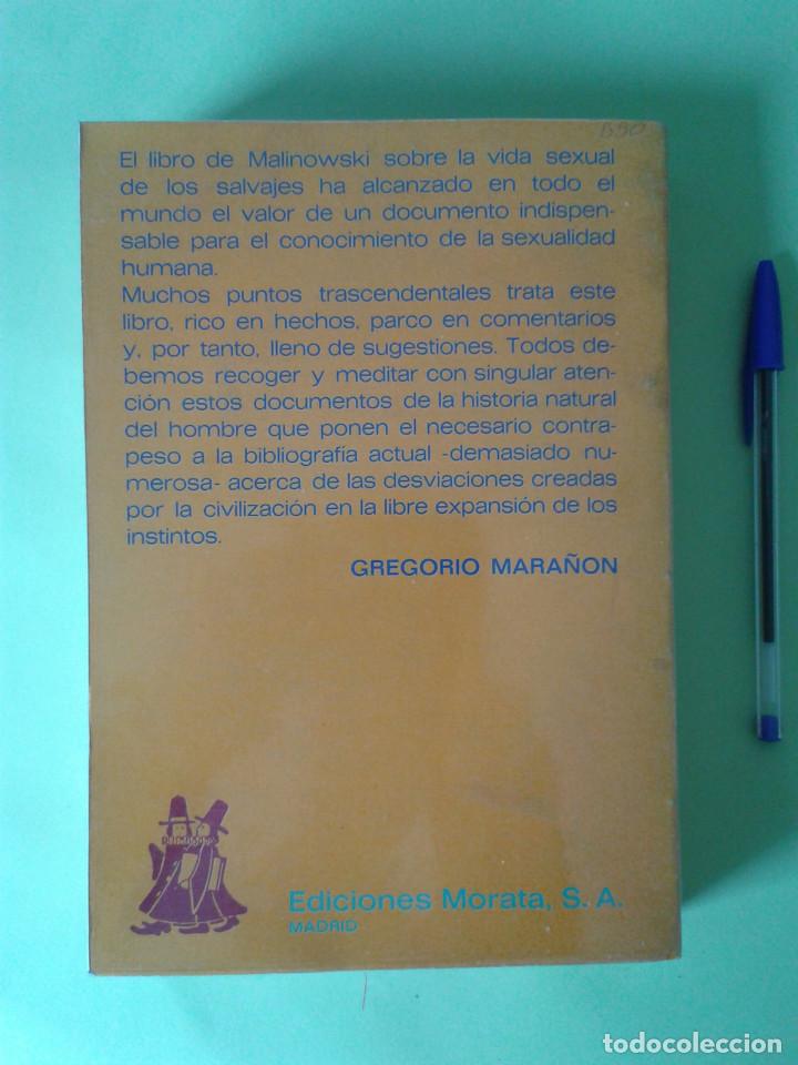 Libros: LA VIDA SEXUAL DE LOS SALVAJES. BRONISLAW MALINOWSKI - Foto 2