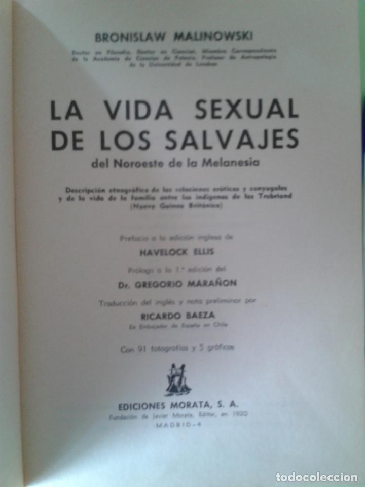 Libros: LA VIDA SEXUAL DE LOS SALVAJES. BRONISLAW MALINOWSKI - Foto 3