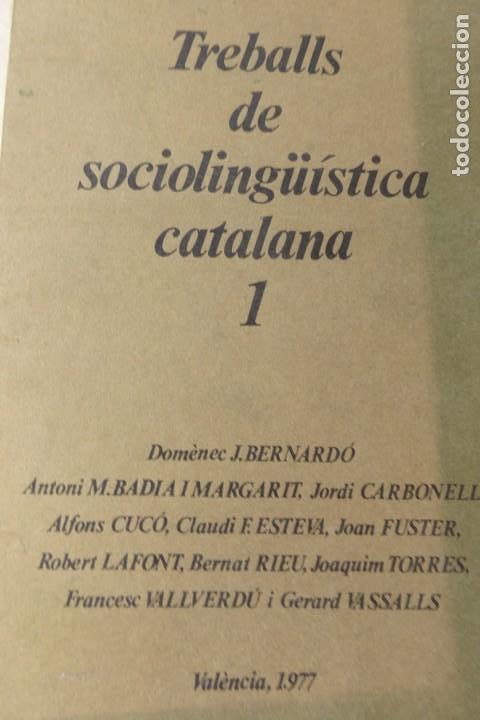 Libros: TREBALLS DE SOCIOLING&Uuml;&Iacute;STICA 1 dOMENEC J. BERNARD&Oacute;, ANTONI M. BADIA MARGARIT ET AL.