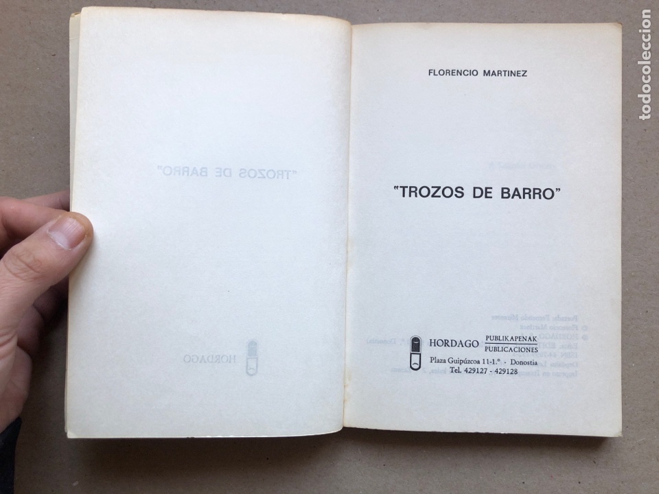 Libros: TROZOS DE BARRO. FLORENCIO MART&Iacute;NEZ. ED. HORDAGO 1980. - Foto 2