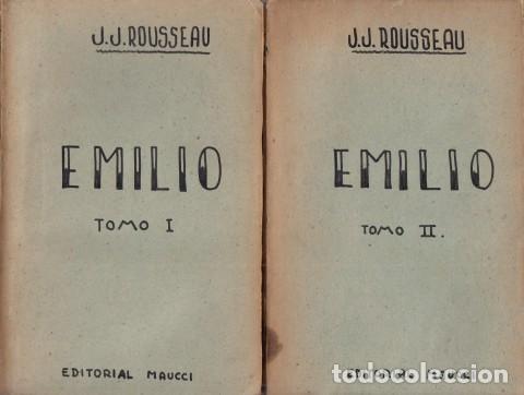 Libros: EMILIO (Dos Volumenes) - ROUSSEAU, J.J. - Foto 1