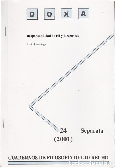 Libros: DOXA. RESPONSABILIDAD DE ROL Y DIRECTRICES - LARRA&Ntilde;AGA, PABLO - Foto 1