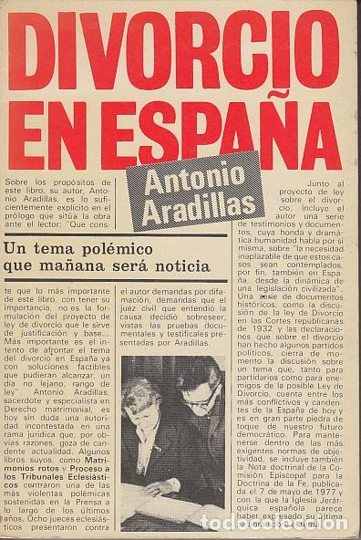 Libros: DIVORCIO EN ESPA&Ntilde;A - ARADILLAS, ANTONIO - Foto 1