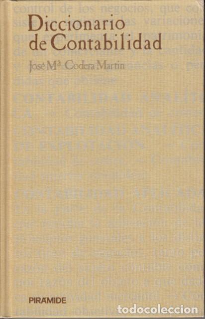 Libros: DICCIONARIO DE CONTABILIDAD - CODERA MART&Iacute;N, JOS&Eacute; M&ordf; - Foto 1