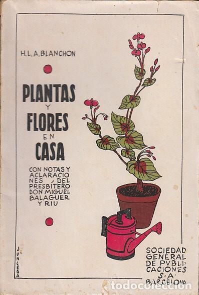 Libros: PLANTAS Y FLORES EN CASA - BLANCHON, H. L. A. - Foto 1