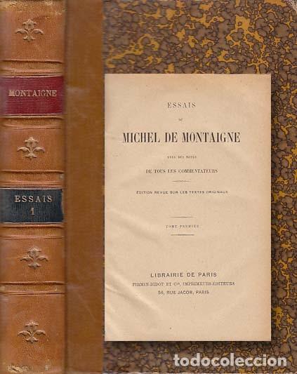 Libros: ESSAIS DE MICHEL DE MONTAIGNE - DE MONTAIGNE, MICHEL - Foto 1