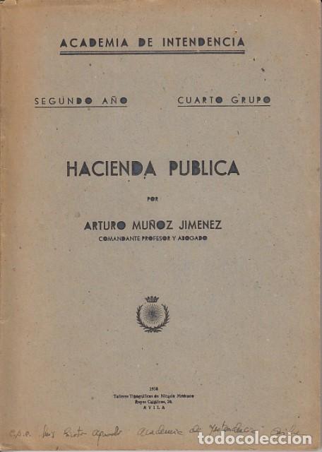 Libros: HACIENDA P&Uacute;BLICA - MU&Ntilde;OZ JIM&Eacute;NEZ, ARTURO - Foto 1