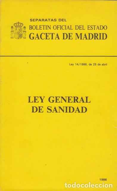 Libros: LEY GENERAL DE SANIDAD - VARIOS AUTORES - Foto 1