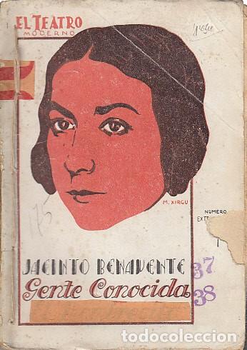 Libros: GENTE CONOCIDA - BENAVENTE, JACINTO - Foto 1