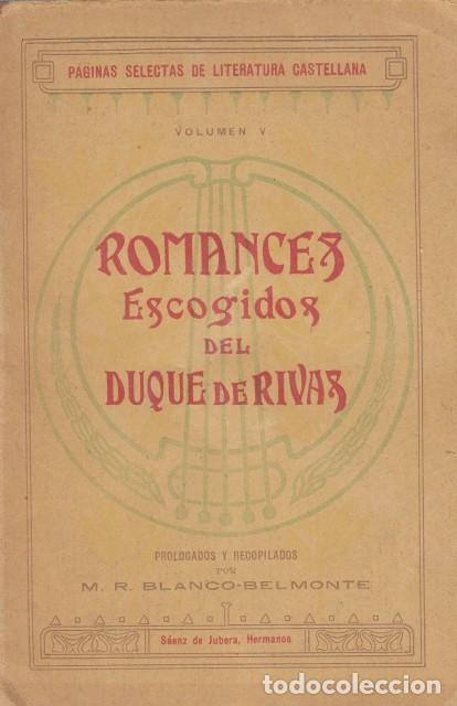 Libros: ROMANCES ESCOGIDOS - DUQUE DE RIVAS - Foto 1