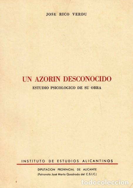 Libros: UN AZOR&Iacute;N DESCONOCIDO - RICO VERD&Uacute;, JOS&Eacute; - Foto 1