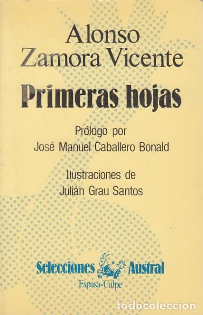 Libros: PRIMERAS HOJAS - ZAMORA VICENTE, ALONSO - Foto 1