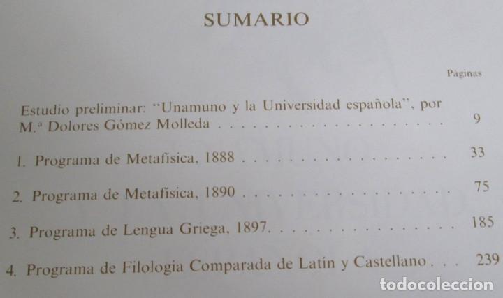 Libros: 2 libros - MIGUEL DE UNAMUNO 1864 &ndash; 1936  --- Programas de oposiciones a c&aacute;tedra - Foto 5